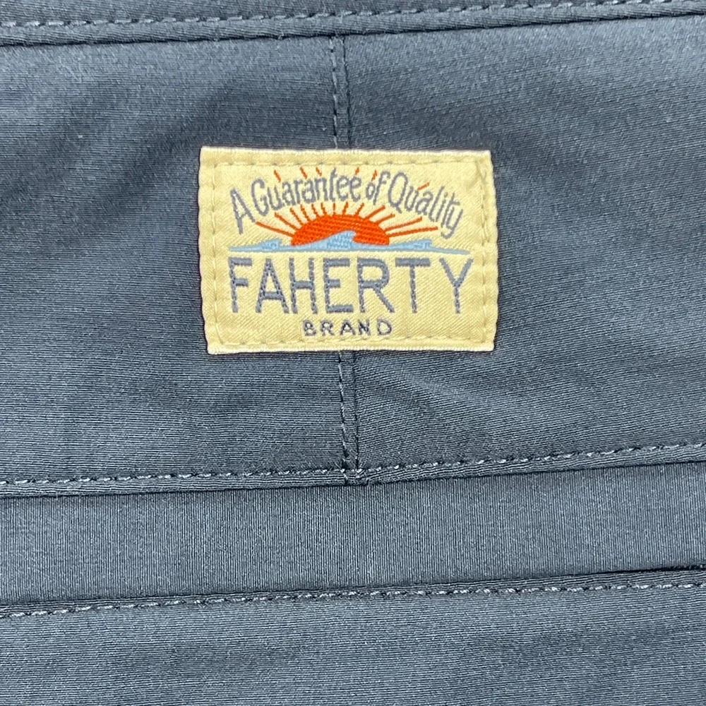Faherty All Day Shorts Mens 42 Navy Blue Hybrid Swim Performance Stretch